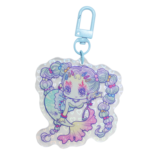 ROXY Holographic Acrylic Mermaid Keychain