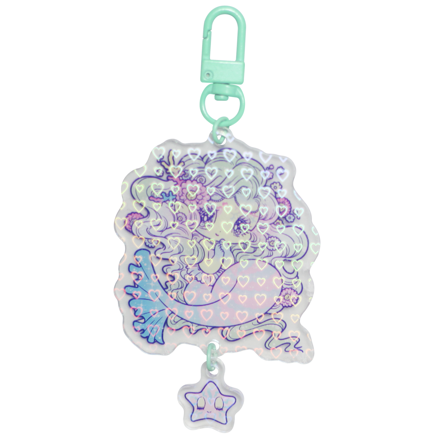 CORAL Holo-Tiered Mermaid Acrylic Keychain